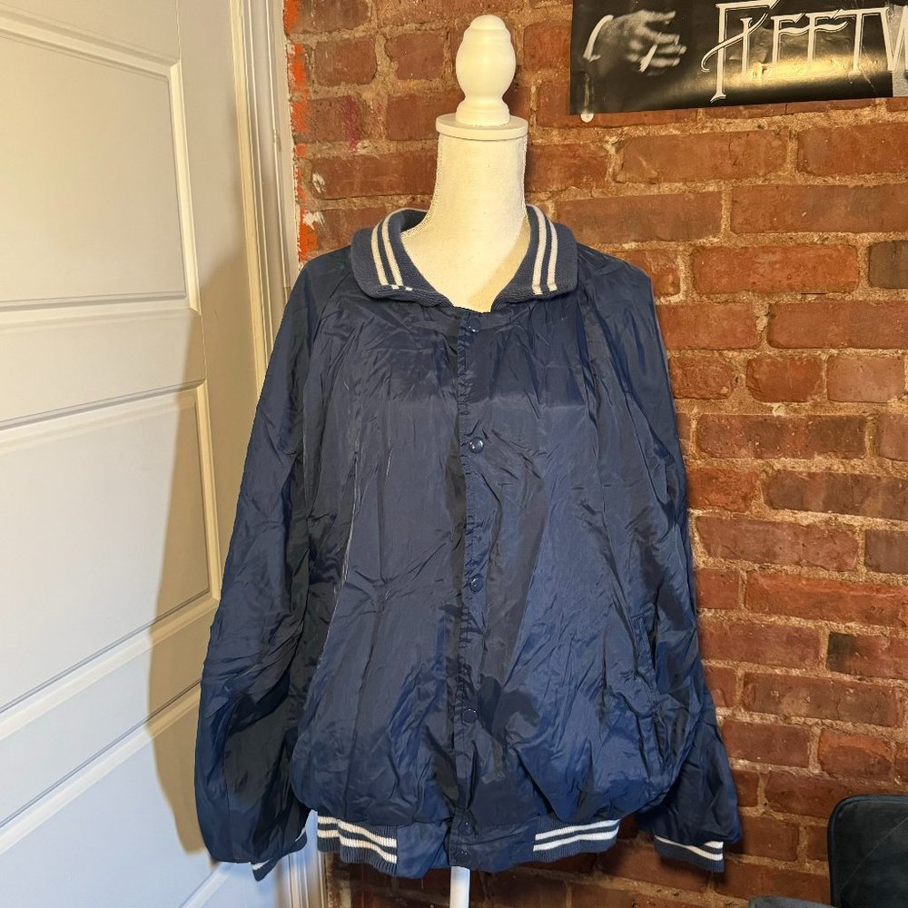 Retro Authentic Windbreaker Royal Blue Athletic Jacket